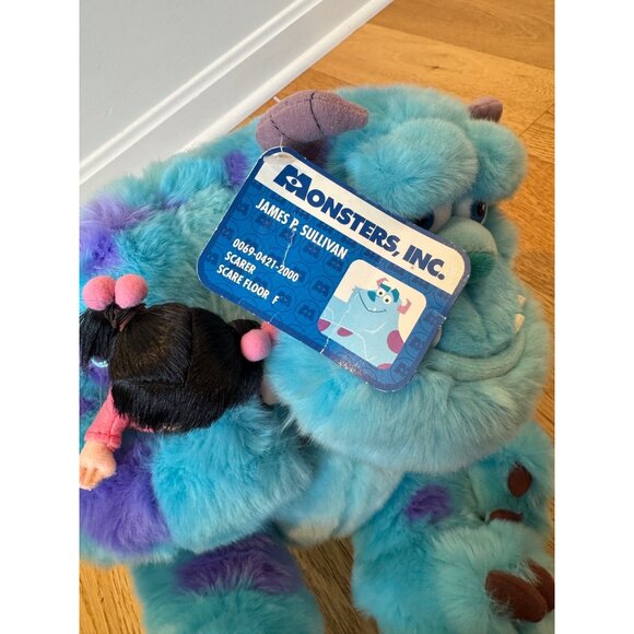 Vintage Y2K NWT Disney Store Monsters Inc. Plush Stuffed Animal Sulley and Boo - Picture 3 of 7